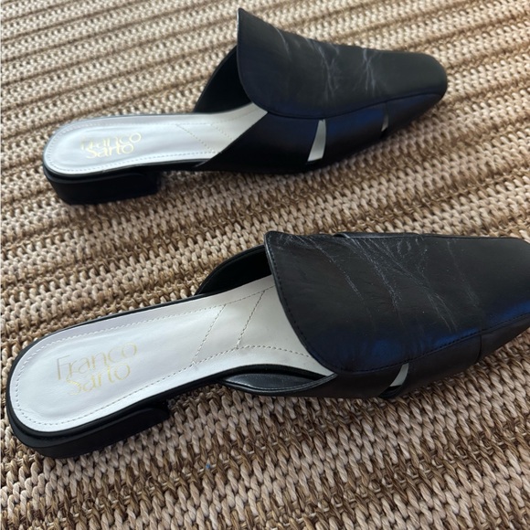 Franco Sarto Black Leather Mules - Picture 3 of 6